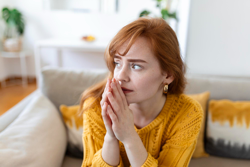sad women looking concerned